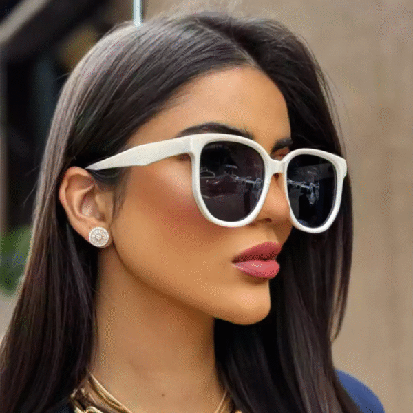 Óculos de Sol Redondo Sofia - Creme - Acetato - Imagem 2