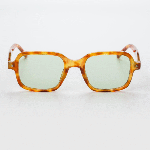 Óculos de Sol Retangular Vênus - Laranja Camuflado - Acetato - - Imagem 2