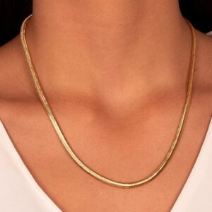 COLAR MALHA ROLIÇA LISO DOURADO