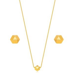 CONJUNTO DETALHADO LISO DOURADO
