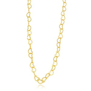 CHOKER CORAÇÃO VAZADO LISO DOURADO