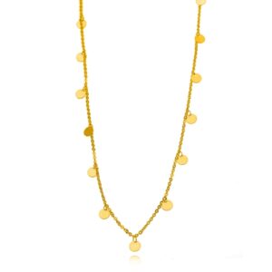 COLAR MEDALHAS LISAS DOURADO