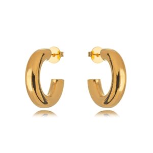 BRINCO ARGOLA LISA DOURADO