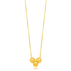 COLAR BOLAS LISAS DOURADO